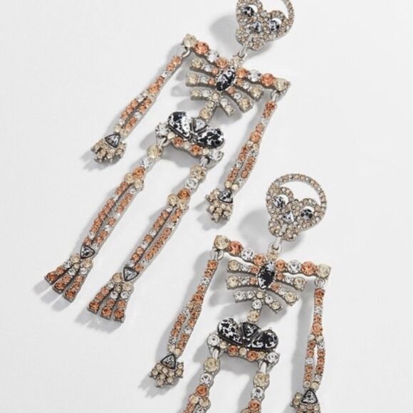 Skeleton Bone Drop Earrings - Picture 3 of 6